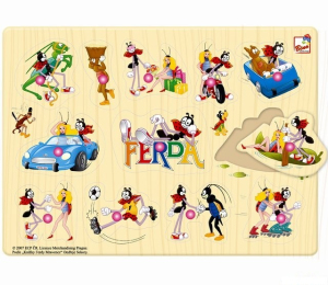 Puzzle vkládací - Ferda Mravenec, 12ks (Bino)
