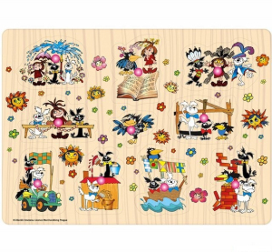 Puzzle vkládací - Pohádky, 10ks (Bino)
