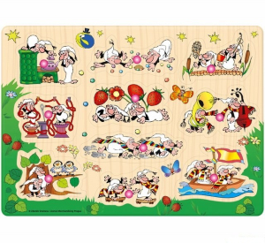 Puzzle vkládací - Křemílek a Vochomůrka, 10ks (Bino)