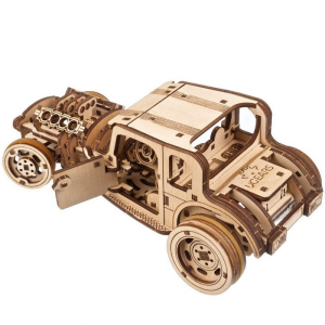 3D mechanický model - Auto Hot Rod Furious Mouse (Ugears)
