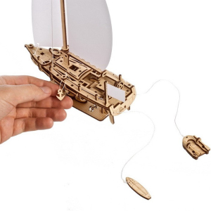 3D mechanický model - Mini, Loď jachta Ocean Beauty (Ugears)