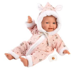Panenka Llorens - LITTLE BABY, růžová 32cm