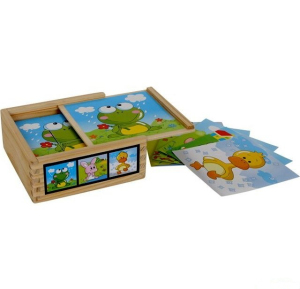 Kostky obrázkové 9ks - Zvířecí přátelé (Legler)