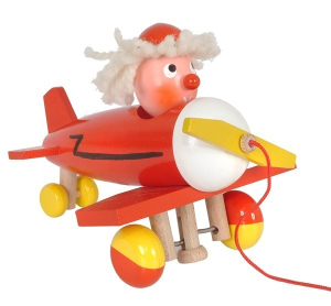 Tahací hračka - Letadlo s klukem (JAS)