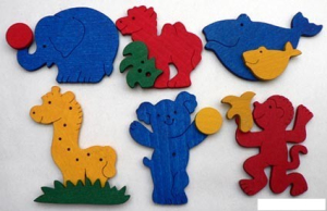 Magnetické obrázky - Zvířátka exotická, 6ks (Makovský)