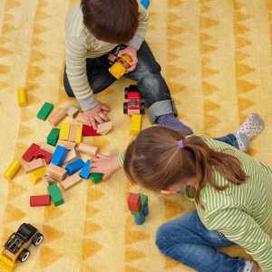 Kostky - Barevné, Dřevěné UNDERHALLA, 40ks (Ikea)