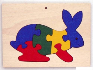 Puzzle z masivu - Zajíc v rámečku (Makovský)