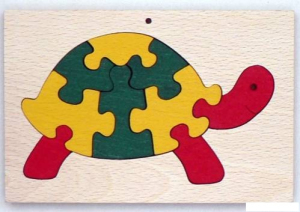 Puzzle z masivu - Želva v rámečku (Makovský)