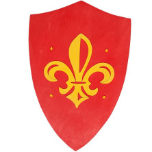 Dětská zbraň - Štít dřevěný červený Anjou (Fauna)