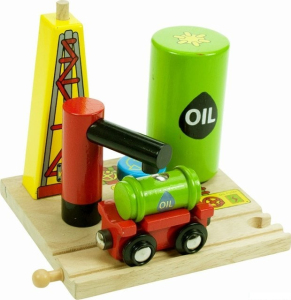 Vláčkodráha budovy - Zásobník na olej (Bigjigs)