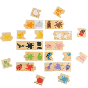 Puzzle výukové - Co k čemu patří a barvy (Bigjigs)