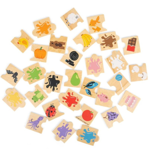 Puzzle výukové - Co k čemu patří a barvy (Bigjigs)