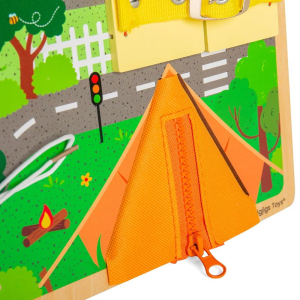 Puzzle motorické - Deska každodenních dovedností (Bigjigs)