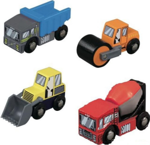 Vláčkodráha auta - Stavební auta, 4ks (Maxim)