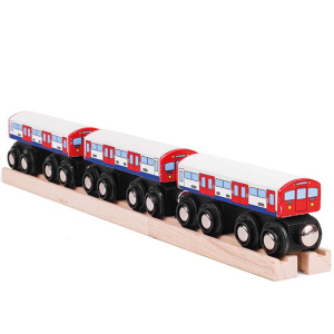 Vláčkodráha vláčky - Souprava metra + 2 koleje (Bigjigs)