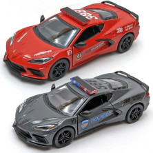Kovový model - Auto Corvette (2021) policie-hasiči, 1:36, 1ks
