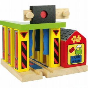 Vláčkodráha budovy - Vlaková myčka (Bigjigs)