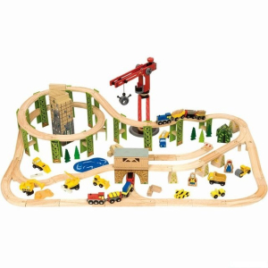 Vláčkodráha Bigjigs - Stavba se serpentýnou, 116 dílů