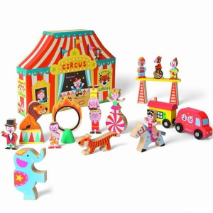 Vláčkodráha tématický set - Story Box Cirkus (Janod)