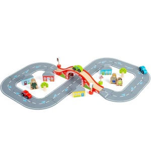 Autodráha - Silnice osmička dřevěná (Bigjigs)
