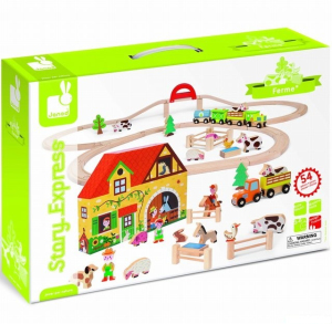 Vláčkodráha Janod - Story Express Farma, 54 dílů