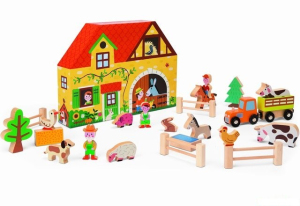 Vláčkodráha tématický set - Story Box Farma (Janod)