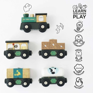 Vláčkodráha vláček - Nákladní vlak Green (Le Toy Van)