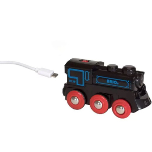 Vláčkodráha mašinka - Elektrická s pohonem, Nabíjecí přes USB mini kabel (Brio)