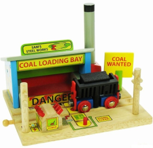 Vláčkodráha budovy - Ocelárna s výklopnou na uhlí (Bigjigs)