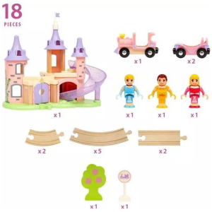 Vláčkodráha Brio - Disney Princess Zámecká, 18 dílů