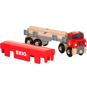 Vláčkodráha auto - Tahač se dřevem (Brio)