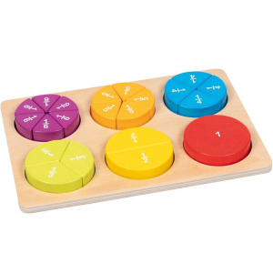 Puzzle výukové - Učíme se zlomky, 21 dílků (Goki)