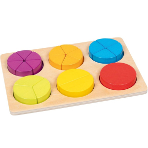 Puzzle výukové - Učíme se zlomky, 21 dílků (Goki)