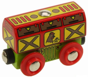 Vláčkodráha vláčky - Vagón se slepicemi (Bigjigs)