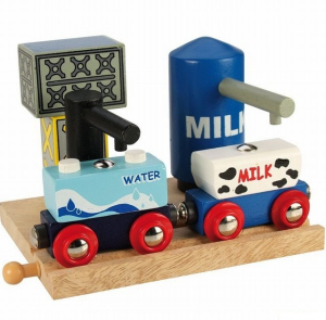 Vláčkodráha budovy - Skladiště mléka a vody (Bigjigs)