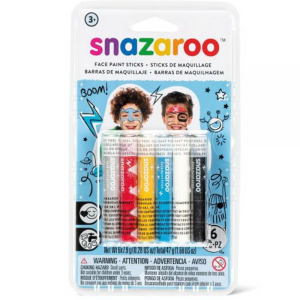 Snazaroo - Tužky na obličej, 6 barev, Chlapecké