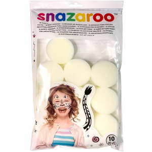 Snazaroo - Houbička bílá na obličejové barvy, 10ks