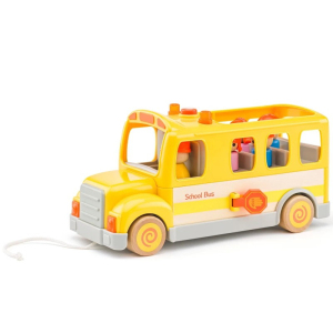 Tahací hračka - Školní autobus se zvuky a světlem (Woody)