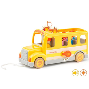 Tahací hračka - Školní autobus se zvuky a světlem (Woody)