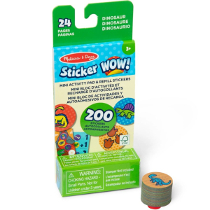 Samolepky - Sticker WOW! náplň s mini knížkou, Dinosaurus (M&D)