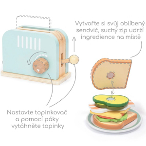 Kuchyň - Toustovač dětský dřevěný s doplňky (UMU)