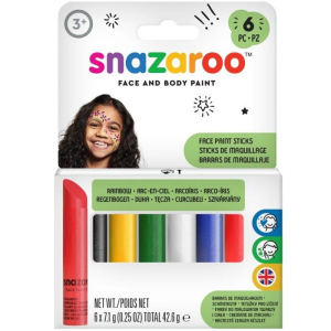 Snazaroo - Tužky na obličej, 6 barev, Základní