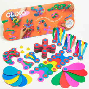 CLIXO - Super Rainbow magnetická stavebnice, 60 kusů