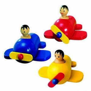 Vláčkodráha letadla - Letadélka s piloty, 3ks (Bino)