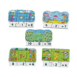 Puzzle výukové - Počty odčítání dřevěné, 30ks (Just Jigsaws)