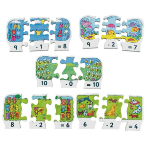 Puzzle výukové - Počty odčítání dřevěné, 30ks (Just Jigsaws)