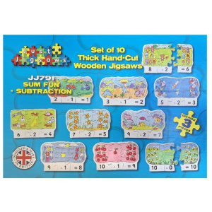 Puzzle výukové - Počty odčítání dřevěné, 30ks (Just Jigsaws)