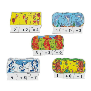Puzzle výukové - Počty sčítání dřevěné, 30ks (Just Jiqsaws)