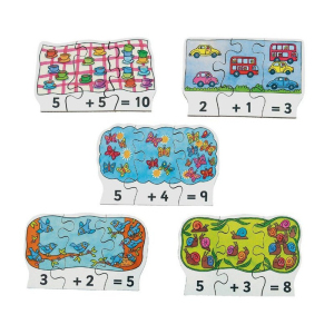 Puzzle výukové - Počty sčítání dřevěné, 30ks (Just Jiqsaws)