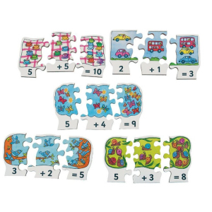 Puzzle výukové - Počty sčítání dřevěné, 30ks (Just Jiqsaws)